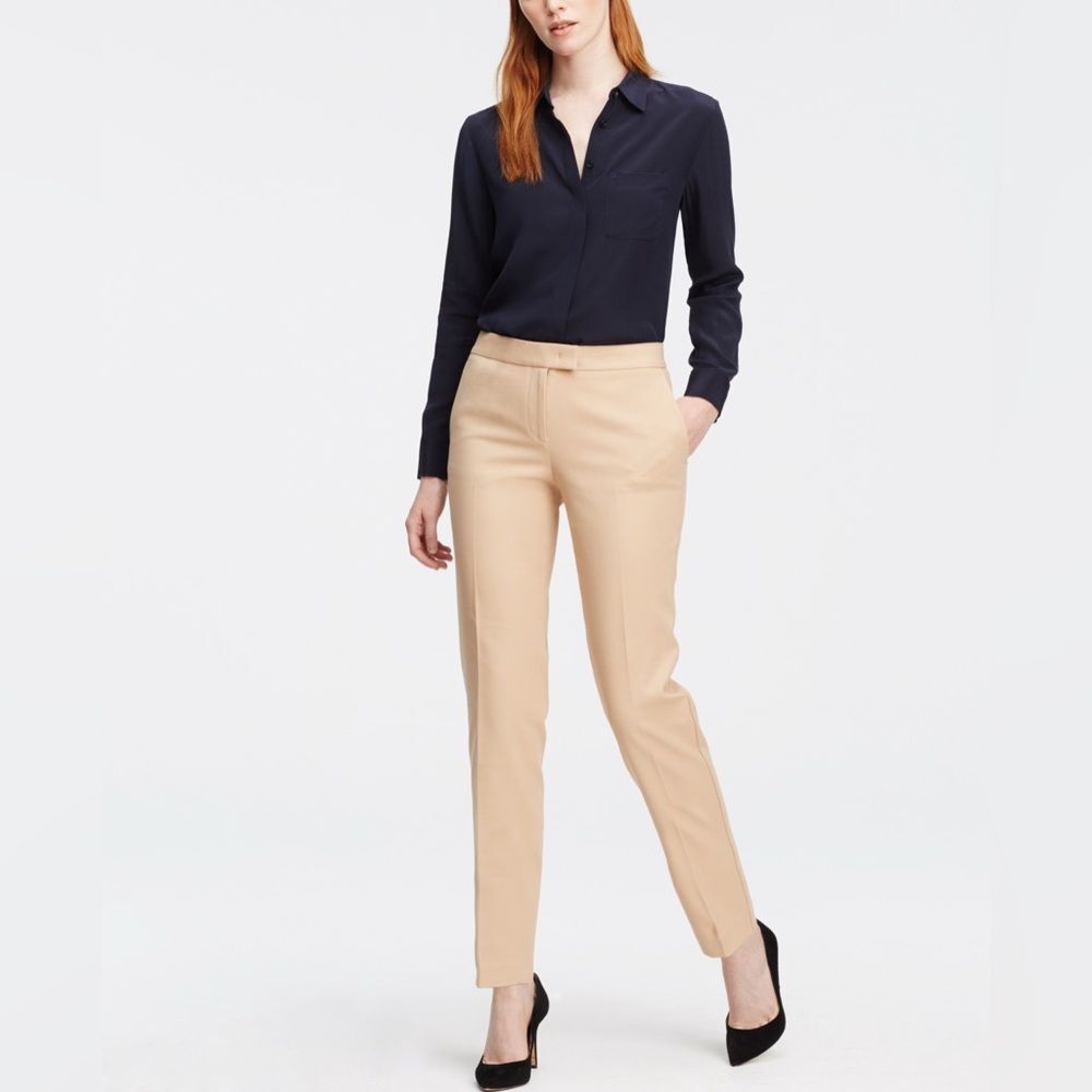 Ann Taylor Devin Fit Tailored Ankle Pants Neutral Tan Workwear Size 10 NWT
